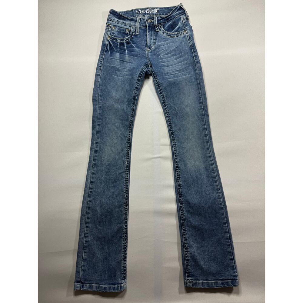 Texas Country Women's Slim Bootcut‎ Blue  Jeans - Size 3 (24x32)*